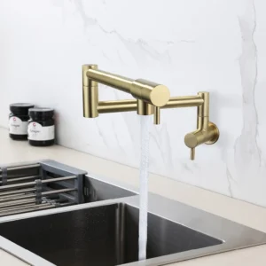 Brush Gold Pot Filler Tap Kitchen Faucet