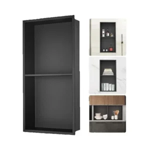 Recessed Double Shelves for Shower Soap Storage